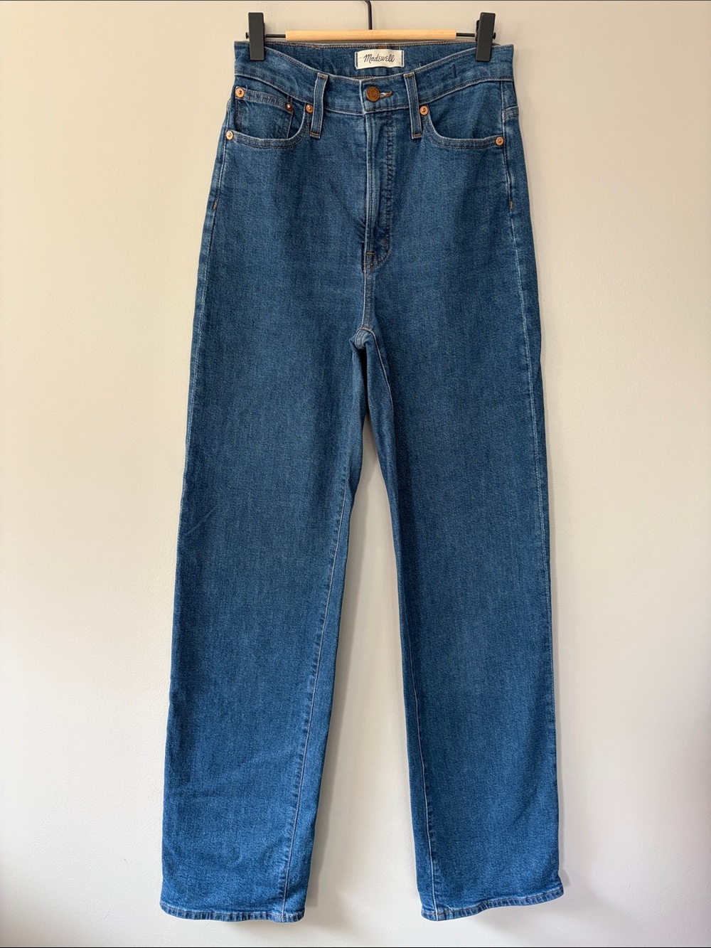 Madewell The Perfect Vintage Wide Leg Jean Size 25T Tall Blue Denim Classic